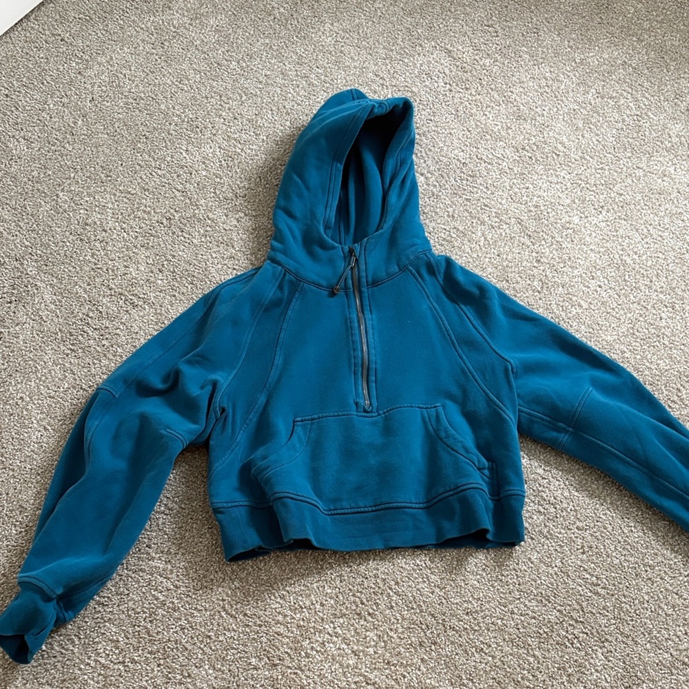 Teal Lululemon scuba hoodie